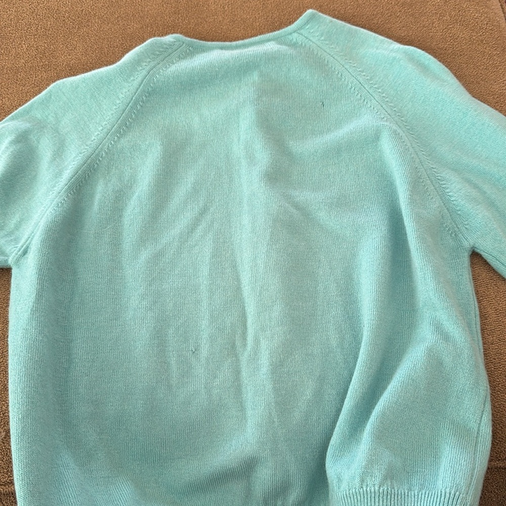Vintage Jantzen Size 36 Button Front Blue Sweater Cardigan (TD) - Picture 5 of 7